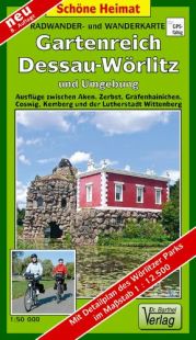 Wanderkarte und Radwanderkarte Gartenreich Dessau-Wörlitz und Umgebung